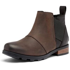 Sorel Emelie Chelsea Boots - Blackened Brown - Size 7